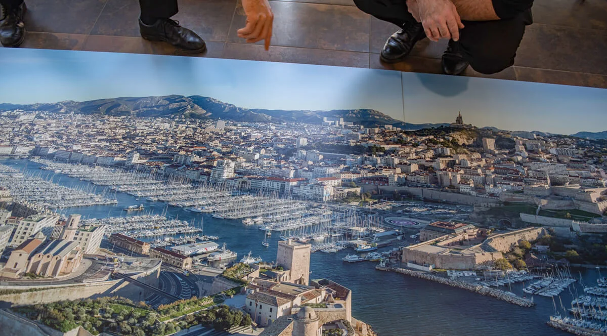 Un panorama de Marseille très grand format Fine Art 9 détail tirage