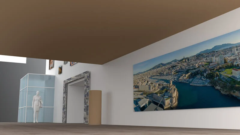 Un panorama de Marseille très grand format Fine Art 6 Simulation 3D